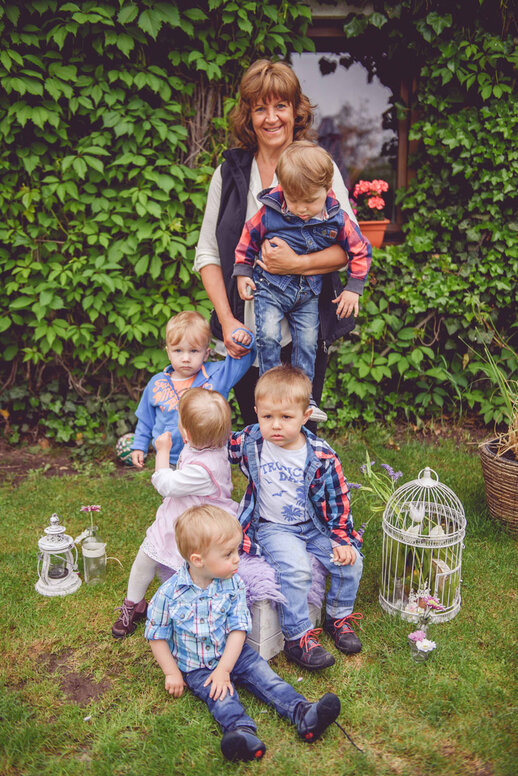 Heike Herold und Ihre Kindergruppe im Frühjahr 2016